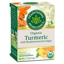 Traditional Medicinals Tea Turmeric Midwest Ginger Organic,16 Tea Bags
