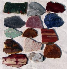 Wholesale Lapidary Rough Slabs Lot 4 Pounds Mixed Lot of Jasper, Agates 15 Slabs
