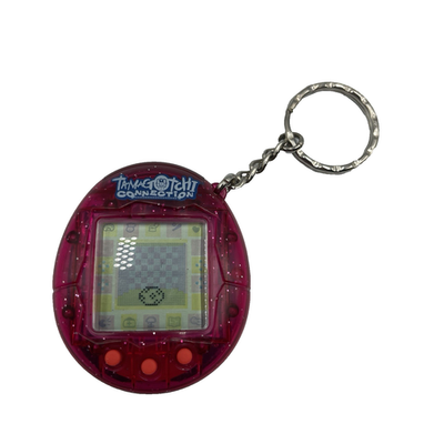 Tamagotchi Connection V1 2004 Transparent Pink Sparkle Vintage Y2k
