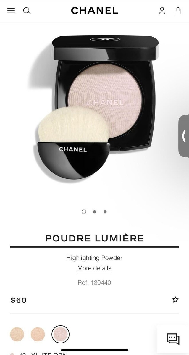 CHANEL POUDRE LUMIERE #40 WHITE OPAL ILLUMINATING HIGHLIGHTING