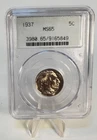 1937 Buffalo Nickel, PCGS MS65, Old Green Holder, OGH