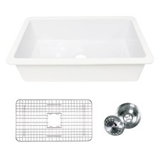 Thompson Traders KSU-472FC 31" Undermount Single Basin Fireclay - White