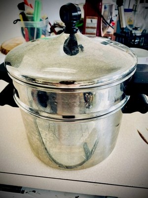 Farberware Vintage 3 Qt Durable Stainless Steel Pot w Steamer Insert and Lid