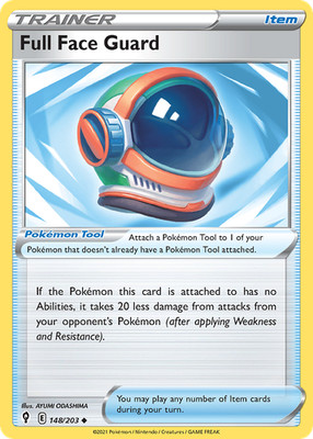 Full Face Guard 148/203 UC Evolving Skies Pokemon Reverse Holo NM/M