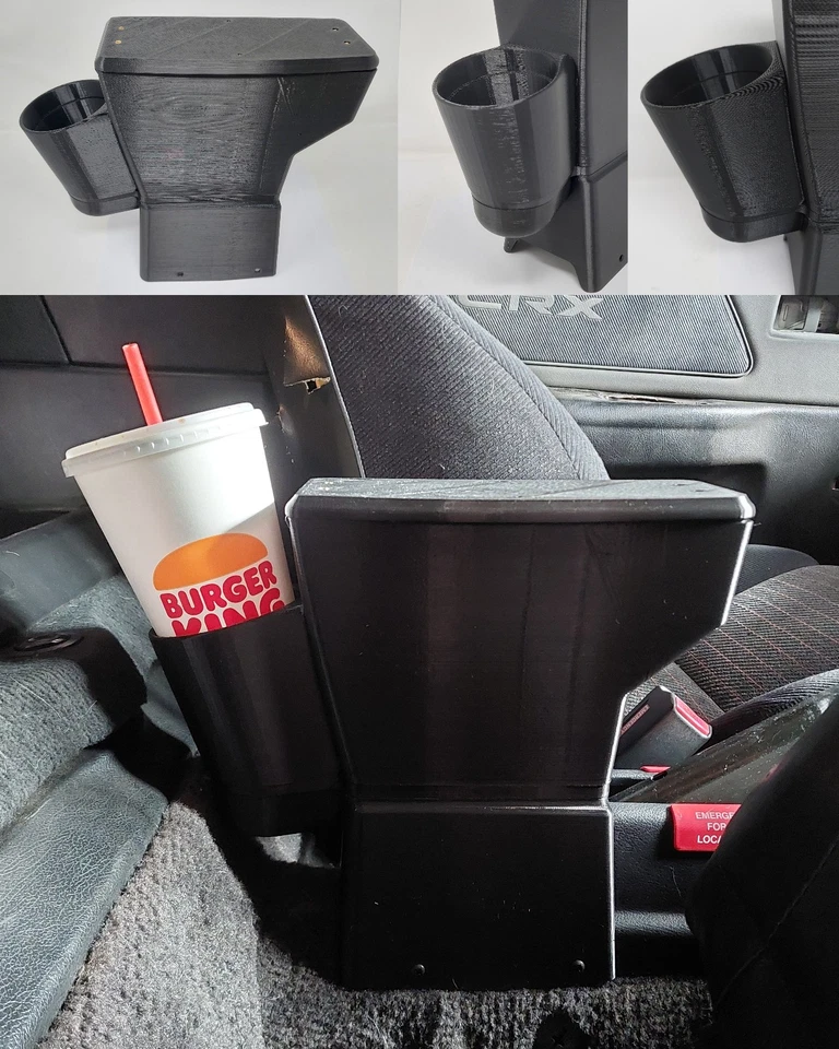 Honda CRX 1988-1991 reposabrazos con portavasos accesorio consola de moldura 1989 1990 Foto 2 de 4