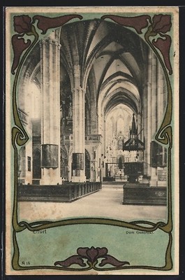Ansichtskarte Erfurt, Inneres des Doms 1928 