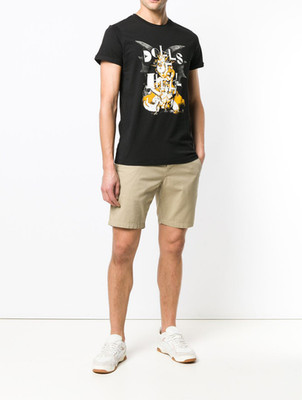 A.P.C. T-shirt black cotton size L men's printed COCUZ-H26725
