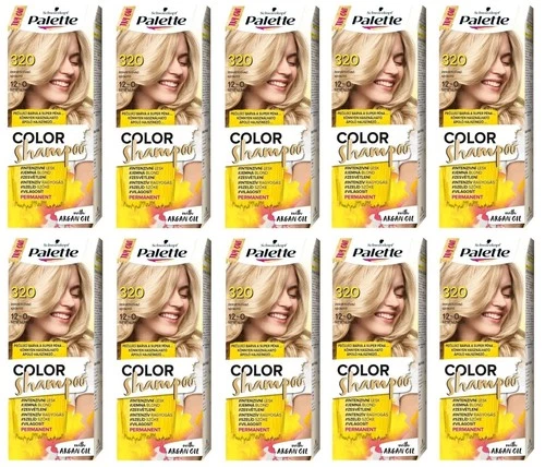 10x Schwarzkopf Palette Color Shampoo Hair Color 320 Hair Lightener EU SELLER
