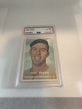 1957 Topps #169 Herb Plews Rookie Card. PSA 6 EX/MT. rookie card picture