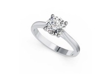 Anello Solitario in oro bianco