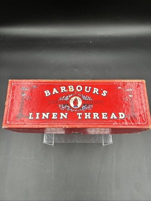 VTG Antique Barbours Linen Thread Box ONLY