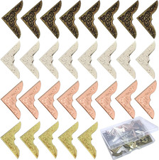 80PCS Corner Protectors Metal, Retro Corner Protectors Used for Corner Prote