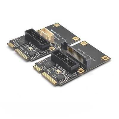 MINI PCI-E to USB 3.2 GEN1 front 19 pin 5Gbps/2 ports/supports half height