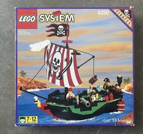 Lego Pirates Set 6250 Cross Bone Clipper Complete w/ Box & Manual