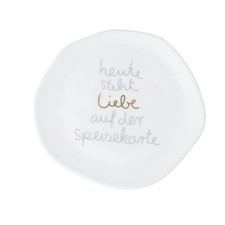 kleiner Teller "heute steht Liebe auf der Speisekarte" - Räder Design