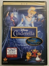 DISNEY CINDERELLA (1950) DVD with TANGLED EVER AFTER BRAND NEW FAST SHIPPING 