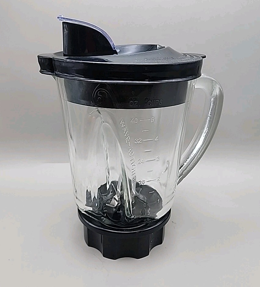 Hamilton Beach Wave Action 40oz 5 Cup Glass Blender Pitcher 