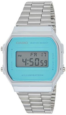Casio Vintage A168WEM-2D Digital Watch Blue Stainless Steel Band