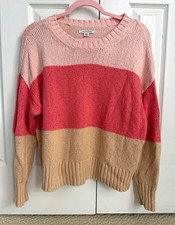 American Eagle Womens Striped Colorblock Knit...