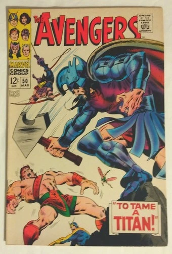 Avengers #50 1968 Vintage Marvel Comic Hawkeye Hercules Wasp Goliath