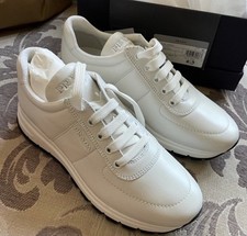 Prada Designer White Leather Women Sneakers Casual Size 38 Brand new size 8