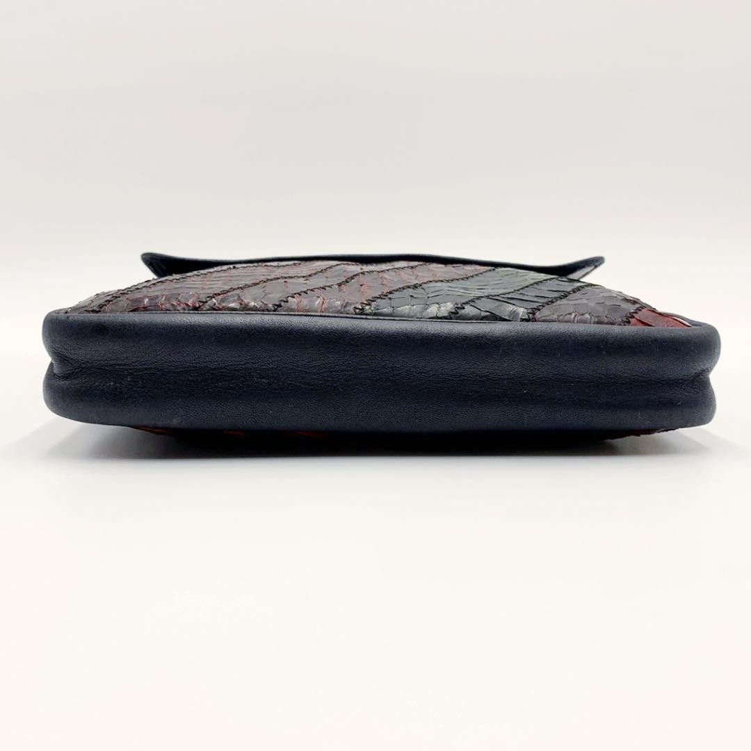 Longchamp Python Embossed Shoulder Bag Leather 01a - image 6