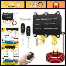 12V 500A Remote Battery Kill Switch - Auto Shut-Off for Cars, Trucks, RVs, Anti-