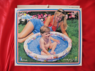 Intex The Wet Set 34'' x 6'' Baby Kiddie Child Kids 2 Ring Fish Design Pool NIB