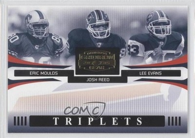 2005 Donruss Gridiron Gear Triplets 965/1000 Eric Moulds Josh Reed Lee Evans 0l2