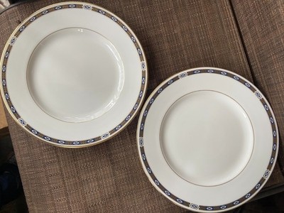 2 Royal Worcester Grosvenor Blue Dinner Plates 10.5'' EUC 2 sets available