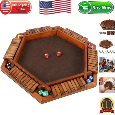 Elegant Shut The Box Dice Game for 1-6 Players - Travel-Friendly Entertainment