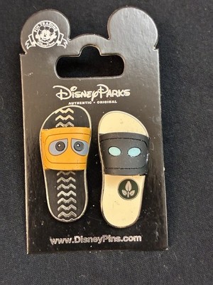 Disney Parks Wall-E & Eve Exclusive Sandal Pin Set 2015