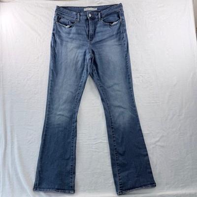 Levi Strauss Signature Bootcut Jeans Mid-Rise Blue Faded Denim 10L W30 L34