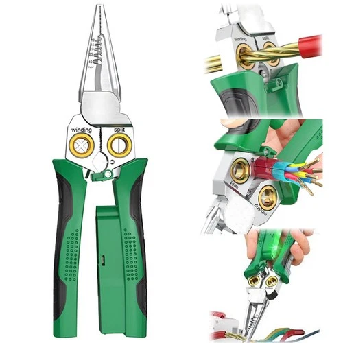8 In 1 Wire Strippers with Voltage Tester, Cable Strippers/Cutters with Plier,
