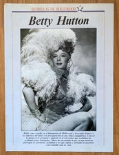 BETTY HUTTON 11x page spain magazine article photos clippings Hollywood actress