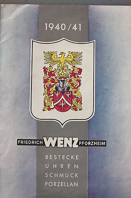 7434 Catalog Company Friedrich Wenz Pforzheim Watches Jewellery Porcelain Fork
