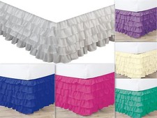 Empire Pleated Ruffle Bed Skirt Solid Dust Ruffle All Sizes 9 Colors NEW ARRIVAL