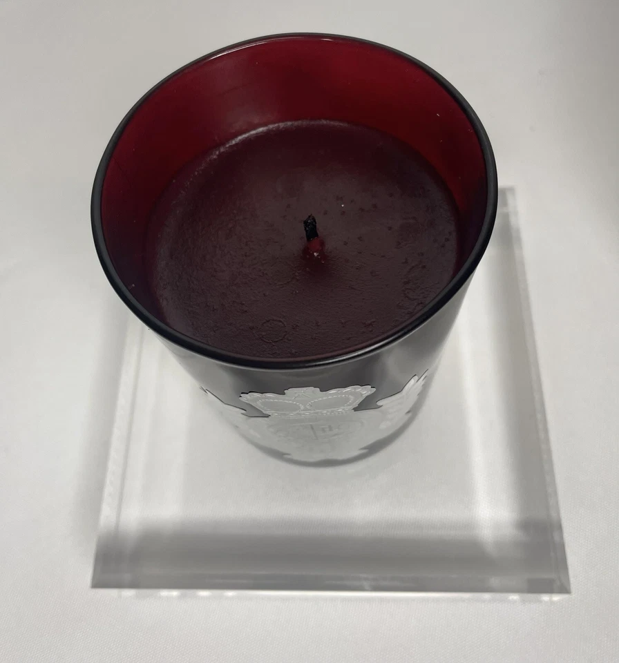 Vela navideña Ralph Lauren grosella roja enebro verde perenne 6,0 oz cresta de lámina*Leer* Foto 4 de 4