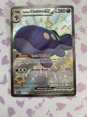 Pokmon Scarlet & Violet Paldean Fates - Paldean Clodsire ex 219/091 -  Shiny | eBay