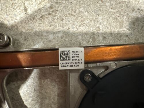 Dell Latitude E6400 Laptop CPU Cooling FAN 0FX128 & Heatsink 0KPH7P KPH79 TESTED - Photo 3/4