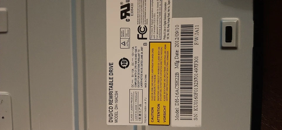 Philips LiteOn DH-16ACSH22B DVD-Brenner Multi-Recorder SATA  - Bild 2 von 2