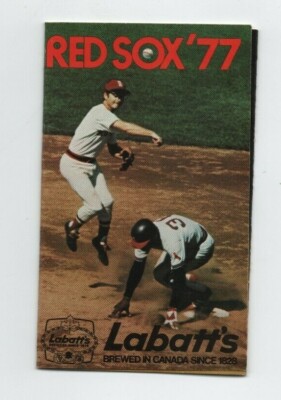 1977 BOSTON RED SOX POCKET SCHEDULE SPONSORED BY LABATT'S | eBay