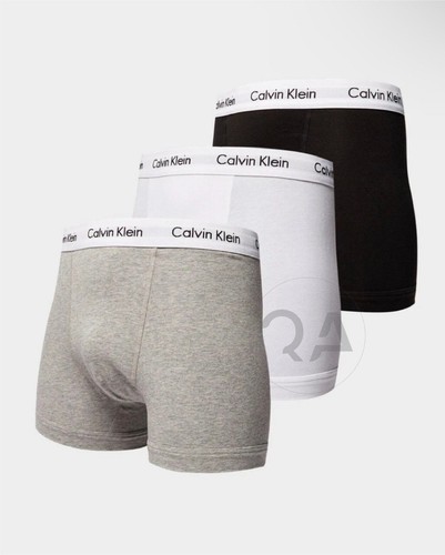 Calvin Klein Herren Original Trunks 3er Pack Schwarz/Grau/Weiß S M L XL