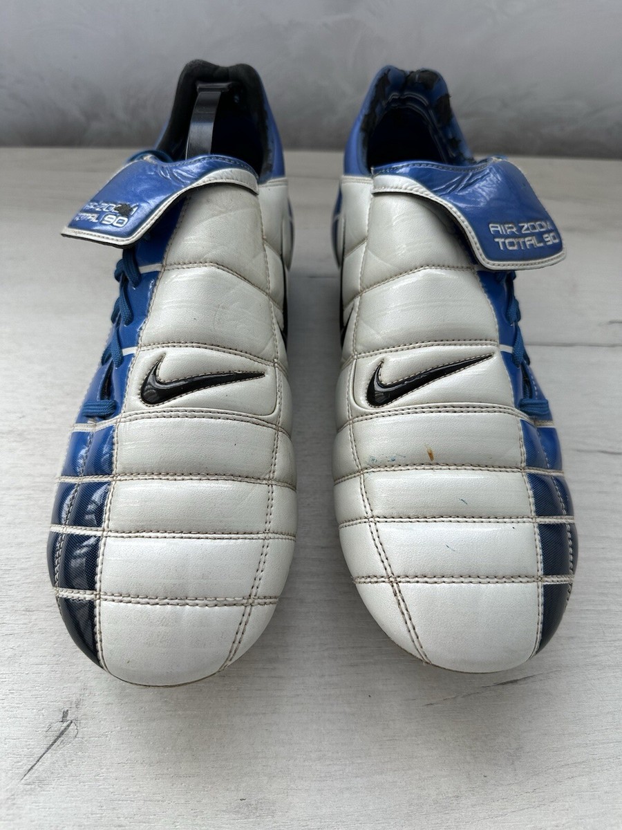 Nike Air Zoom Total 90 II SG White Blue Football Cleats