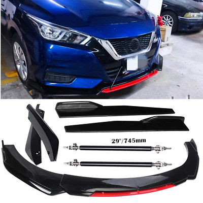 For NISSAN VERSA Front Rear Bumper Lip Spoiler Splitter Side Skirt Body K+
