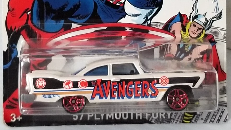 Hot Wheels 1957 Plymouth Fury The Avengers 6/8 1:64 Capitán América Vive 2015 Foto 3 de 4