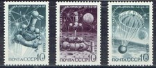 Spazio-URSS-1970 Volo di Luna 16 sulla Luna e ritorno-Mi. 3838/40 MNH