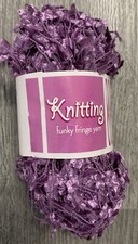 Knitting Funky Fringe Yarn- Purple