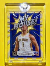 Zion Williamson MY HOUSE! EXPLOSION CLEARLY DONRUSS 2021 ACETATE INSERT - Mint!