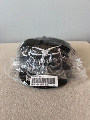 Supreme x New Era Bones Box Logo 59FIFTY Fitted Hat - Size 7